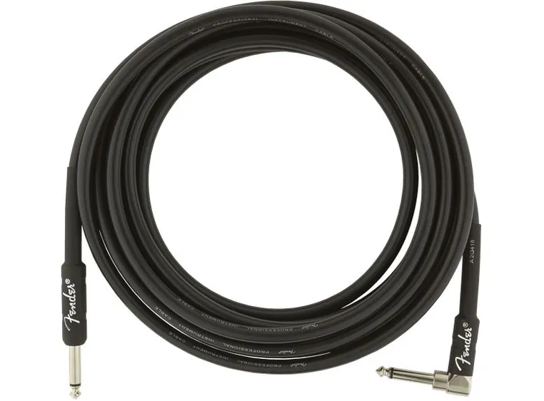 Fender Professional Instrument Cables Straight/Angle, 15', Black 
