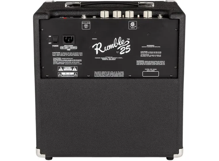 Fender Rumble 25 (V3) 230V EUR, Black/Silver 