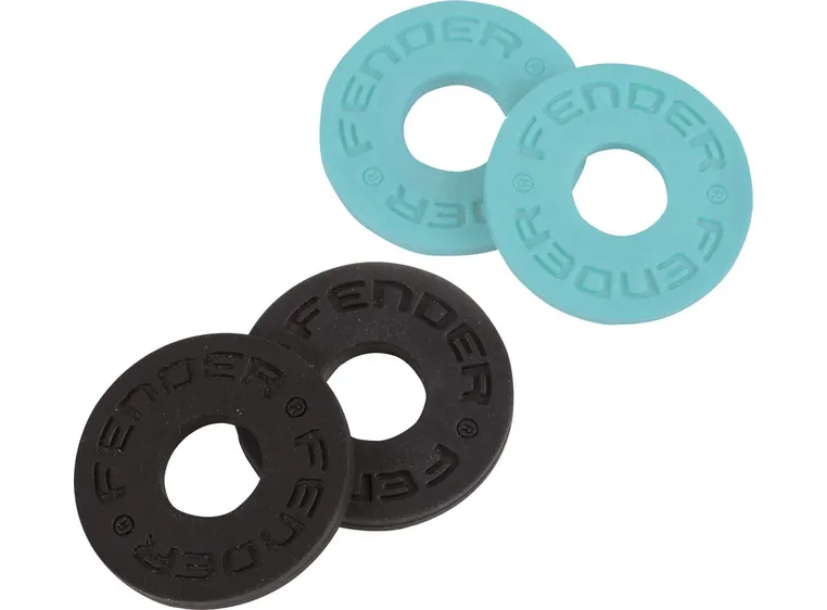 Fender Strap Blocks, 4-Pack Black (2) and Daphne Blue (2) 