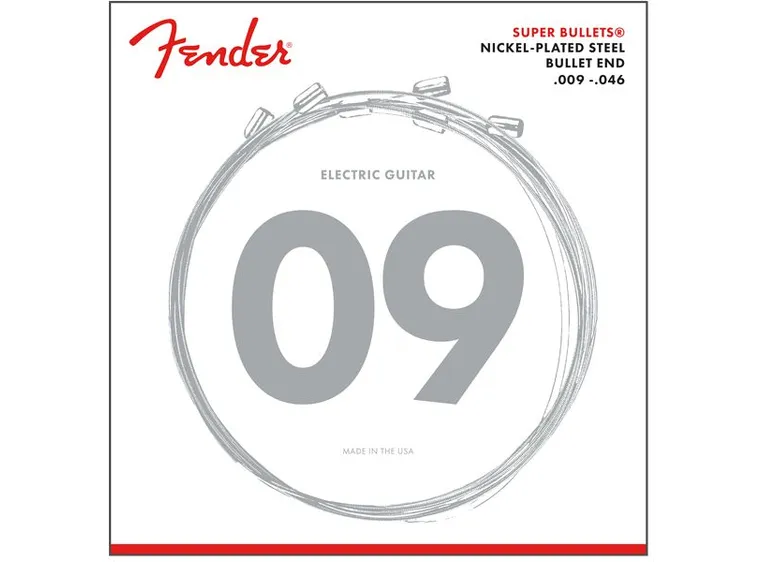 Fender Super Bullet Strings, 3250LR (009-046) Nickel Plated Steel Bullet End 