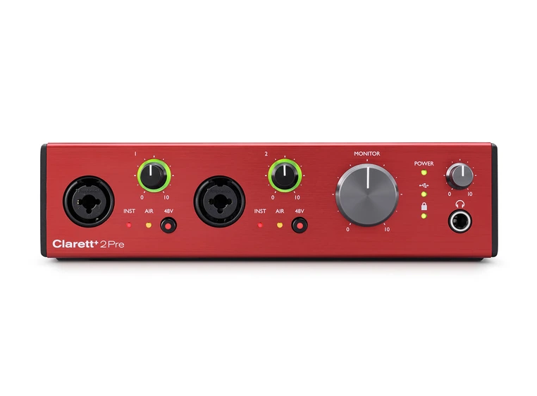 Focusrite Clarett+ 2Pre USB-lydkort 10 inn/4 ut 