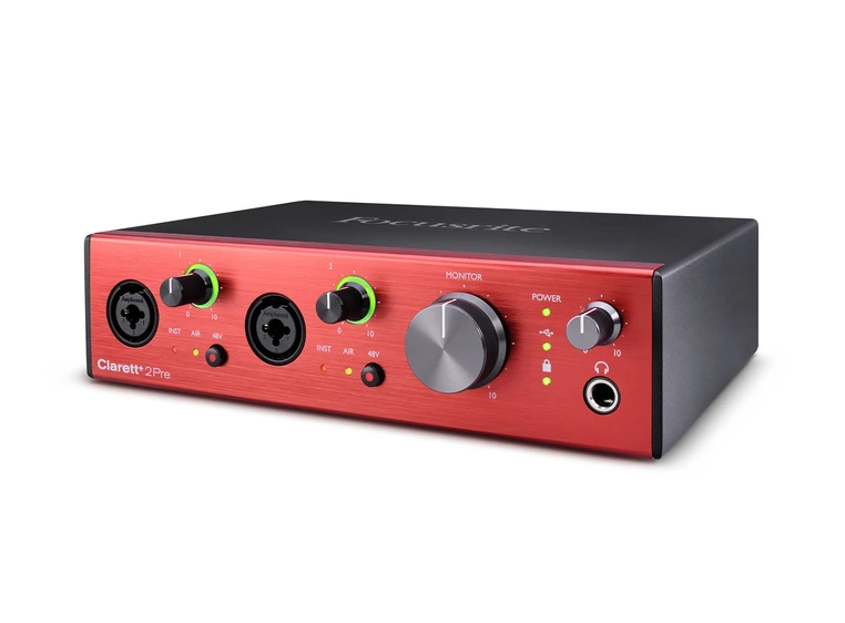 Focusrite Clarett+ 2Pre USB-lydkort 10 inn/4 ut 