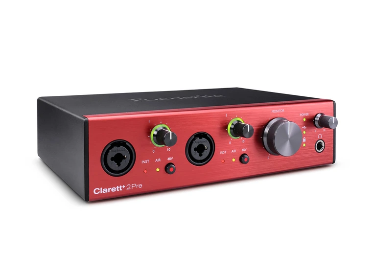 Focusrite Clarett+ 2Pre USB-lydkort 10 inn/4 ut 