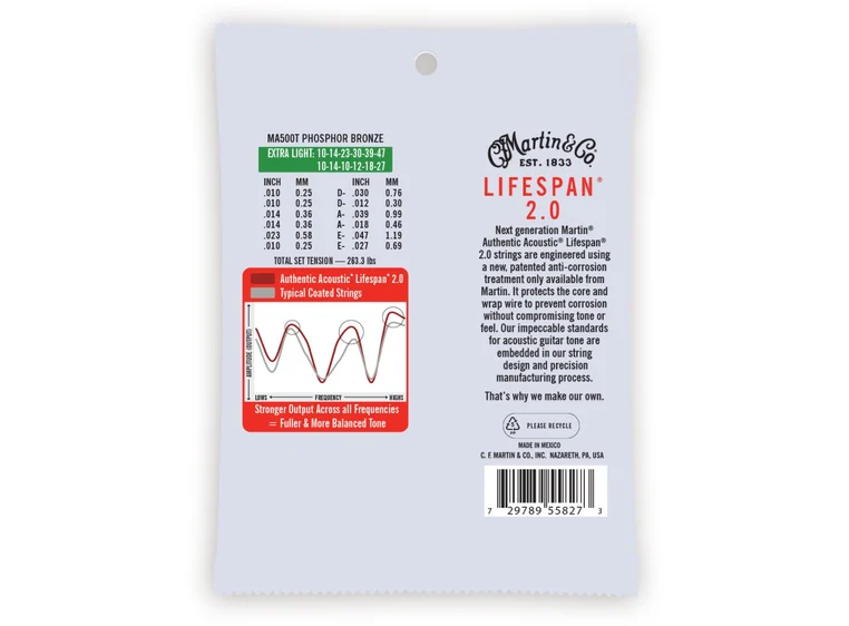 Martin Lifespan MA500T 12-String X-light (010-047) 