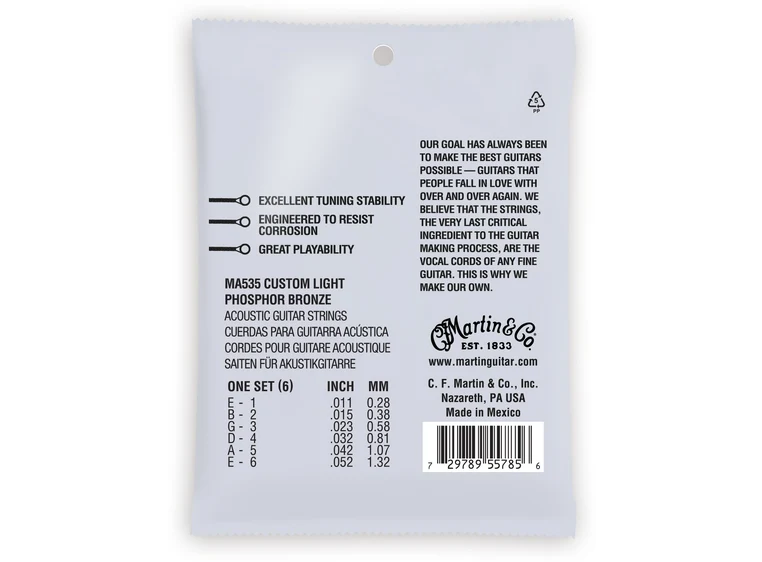 Martin SP MA535 Custom Light (011-052) Phosphor Bronze 92/8 
