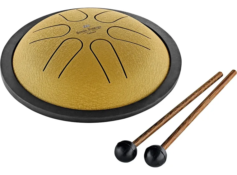 Meinl Sonic Energy MSTD3G Mini Steel Tongue Drum, B Major, Gold 