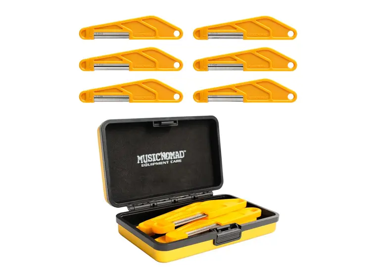 Music Nomad MN668 6-piece E-Guitar Diamond Coated Nut File Set Medium 