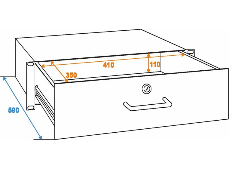 Omnitronic Rack Drawer with Lock 3U