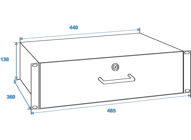 Omnitronic Rack Drawer with Lock 3U 
