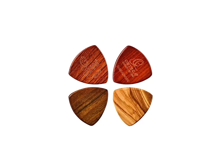 Ortega OGPWXLF-MIX4 Wooden picks, Flat 2.0mm 4-pakning 