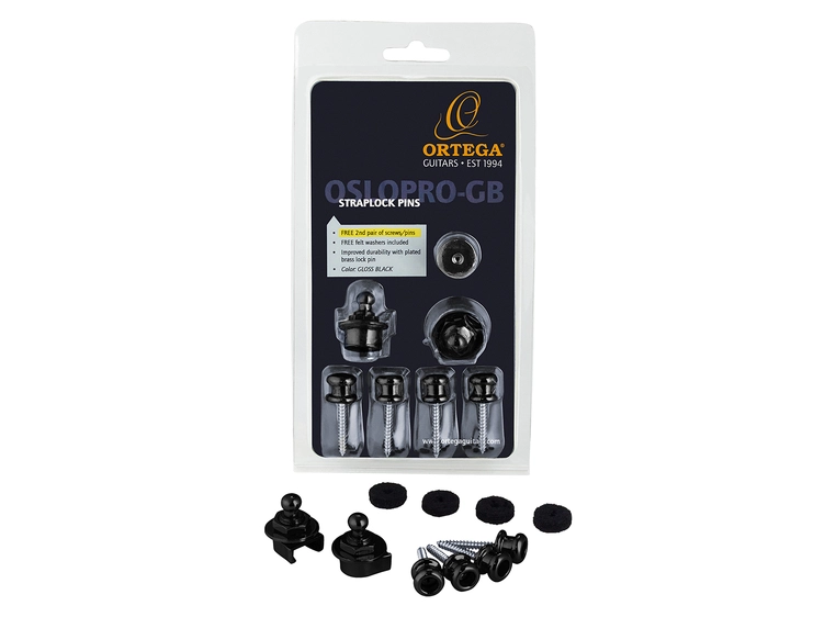 Ortega OSLOPRO-GB Straplock Pin Set Black 