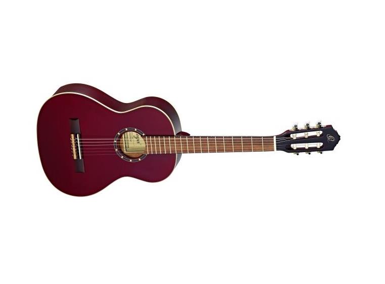 Ortega R121-3/4WR Klassisk gitar 3/4 Gloss Wine Red