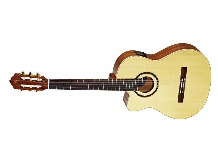 Ortega RCE138SN-L klassisk git Left 4/4 med mik, Slim neck, Left 