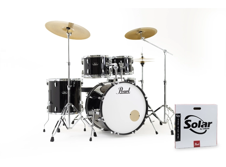 Pearl Roadshow 22" Jet Black inkl hardware og 3 Sabian cymbaler 