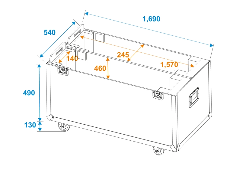 Roadinger Flightcase 2x LCD ZL65 