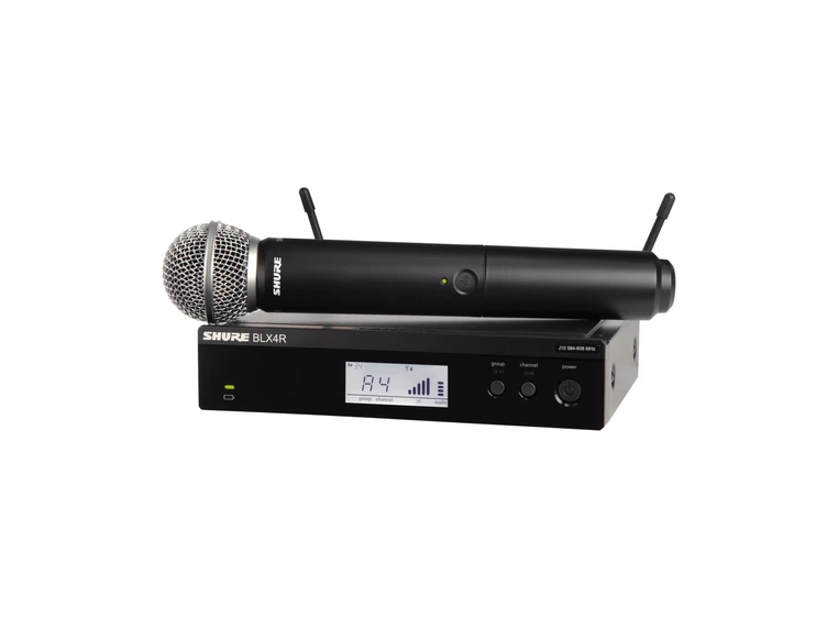 Shure BLX24RE vokal system med SM58 H8E (518-542MHz) Rack monterbart 