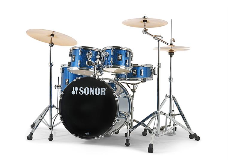 Sonor AQX Studio Blue Ocean Sparkle 20-14-10-12-14 Inkl HW og cymbaler
