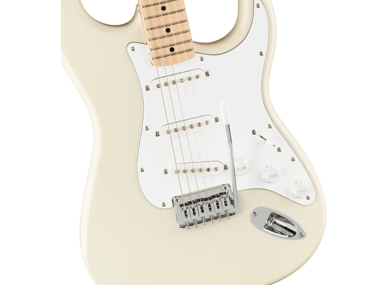 Squier Affinity Series Stratocaster Olympic White, White Pickguard, MN 