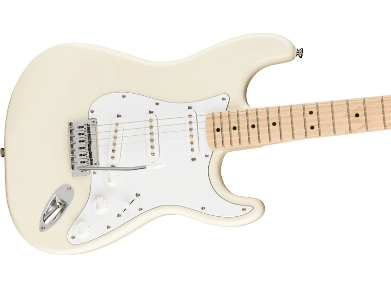 Squier Affinity Series Stratocaster Olympic White, White Pickguard, MN 
