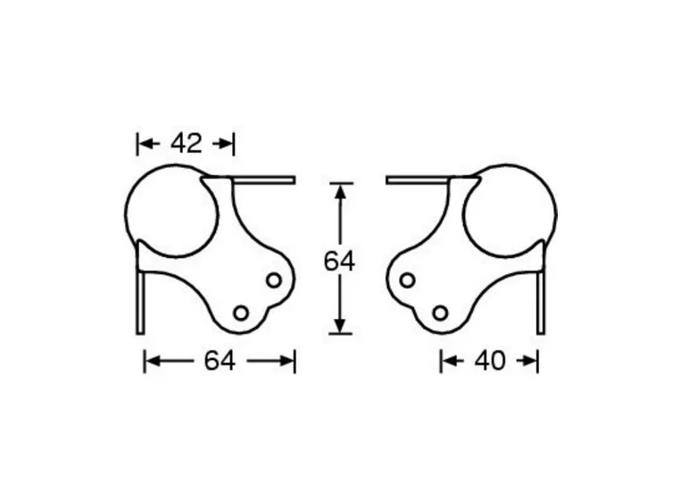 Adam Hall Hardware 41012 - HD Ball Corner large three-leg 