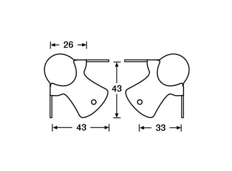 Adam Hall Hardware 4115 - Ball Corner small three-leg 