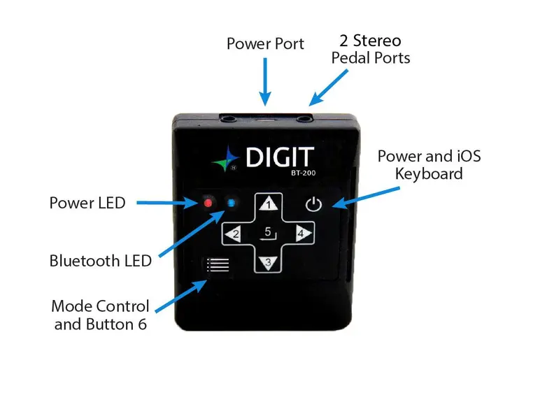 Airturn DIGIT Bluetooth håndholdt fjernkontroll 