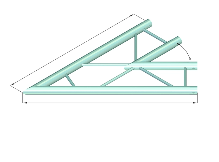 Alutruss Decolock DQ2-SPAC19H 2-way Corner 45° bk 