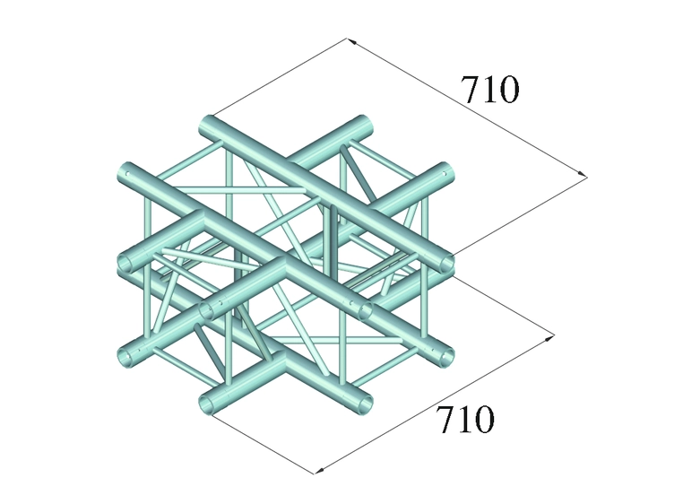 Alutruss QUADLOCK S6082C-41 Cross Piece 4-Way 