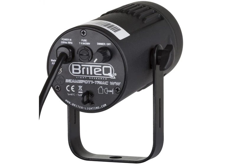 Briteq COB spot, 15W, 3200K, 4° Sort, 10° & 45° filter inkl. Dimmer. 