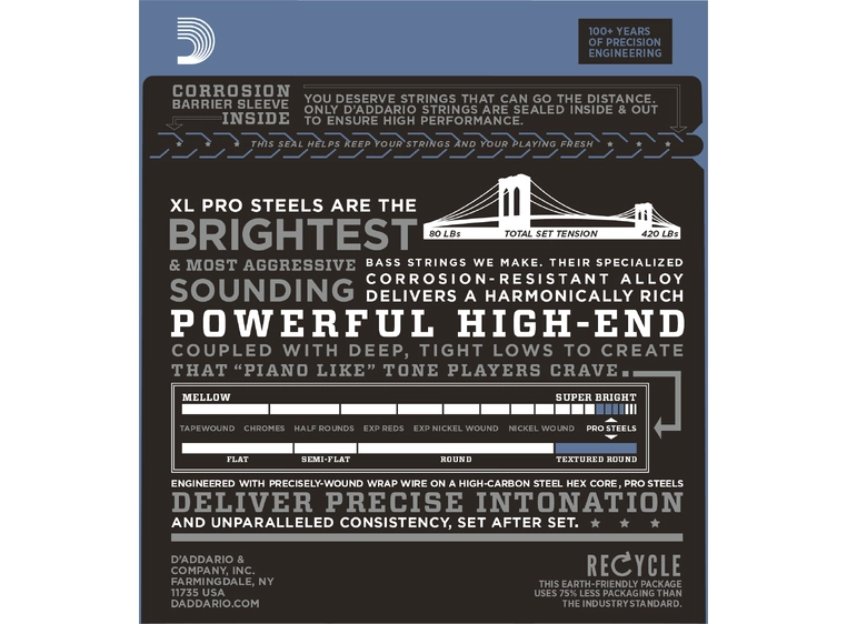 D'Addario EPS220-5 ProSteel El.Bass (040-125) 