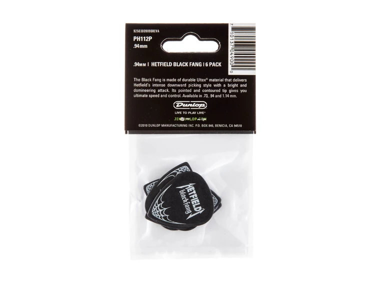 Dunlop PH112P.94 Black Fang .94MM 6-Pack 