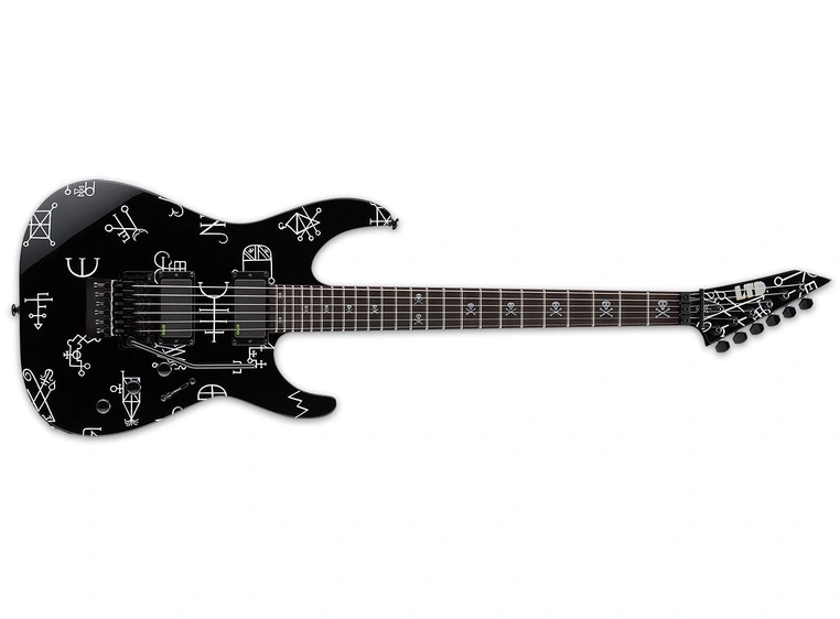 ESP Kirk Hammett Demonology Black w/ Graphic 