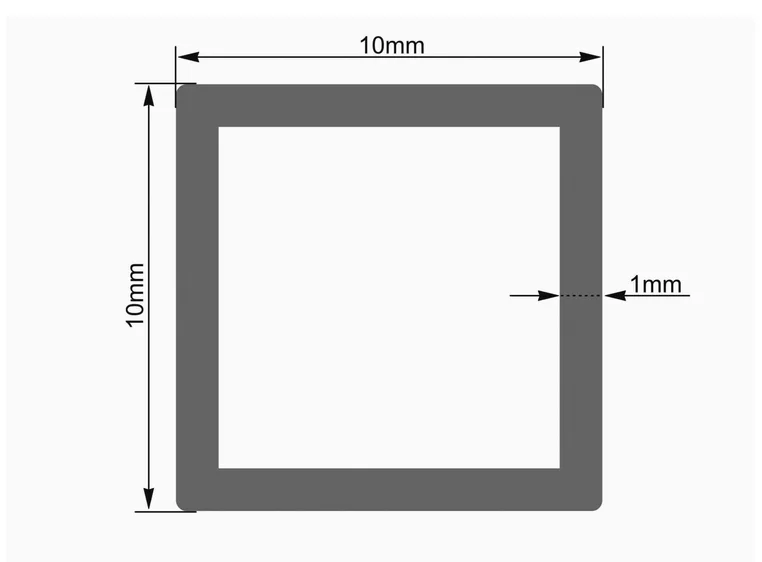 EUROLITE Tubing, 10x10mm, milky, 2m 