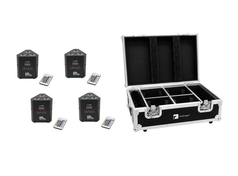 Eurolite Set 4x AKKU TL-3 TCL QuickDMX & Case with charging func 