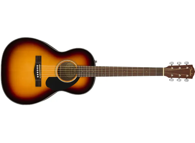 Fender CP-60S parlor gitar 3-fargers sunburst, gripebrett i valnøtt 