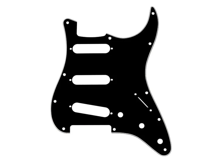 Fender Pickguard, Stratocaster S/S/S 11-Hole Mount, B/W/B, 3-Ply 