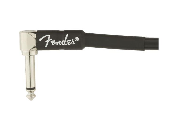 Fender Pro instrumentkabel 15cm svart 2-pakning, Angle/Angle, 6"