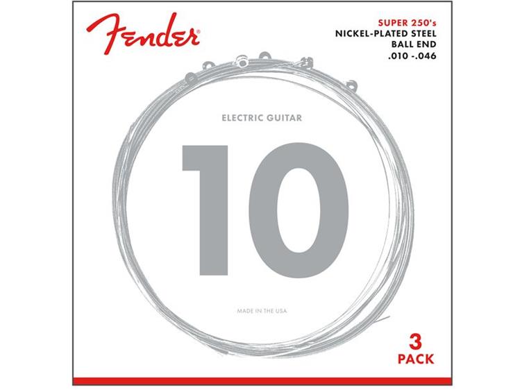 Fender Super 250R NPS Ball End Strings (010-046 Gauges) 3-Pack