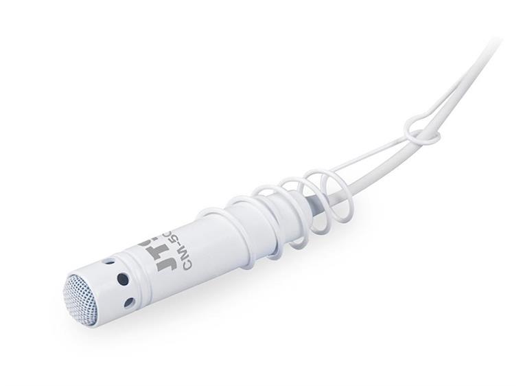 JTS CM502WT mikrofon installasjon i tak 12-48V/XLR/7.5m kabel/hvit