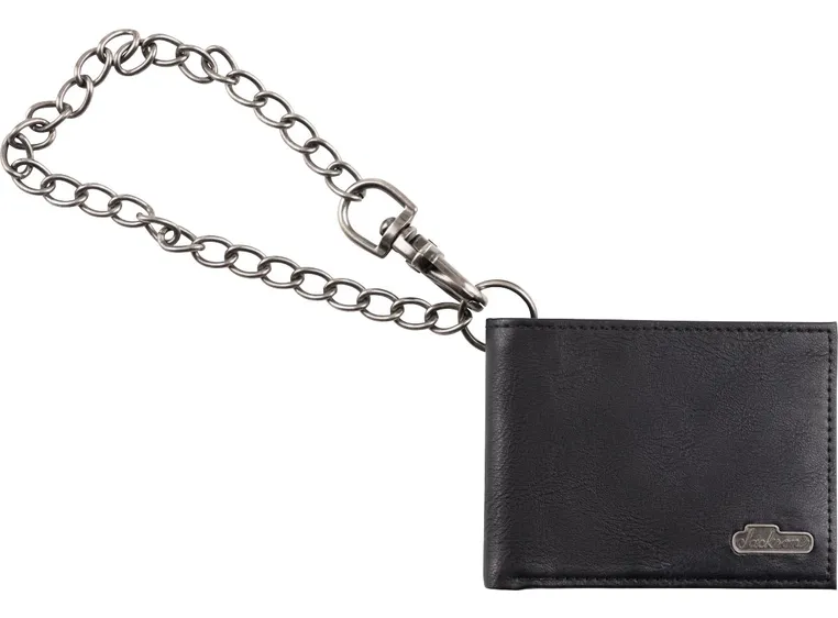 Jackson Ltd Edition Leather Wallet with Chain, Black 