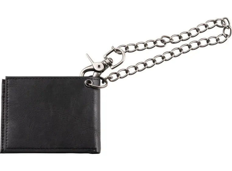 Jackson Ltd Edition Leather Wallet with Chain, Black 