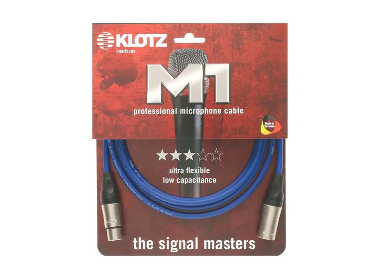 Klotz M1 Prime Mikrofonkabel Blå M1K2FM0500 5m XLR/XLR 