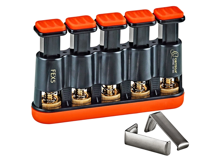 Ortega FEX5 Finger Trainer, justerbar Orange/Black