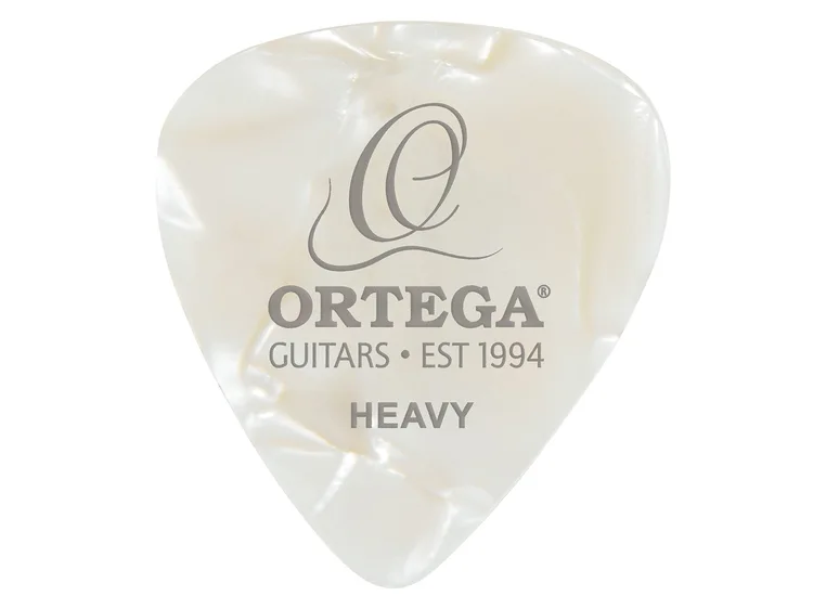 Ortega OGP-WP-H10 Celluloid picks Heavy White Pearl, 10-pack 
