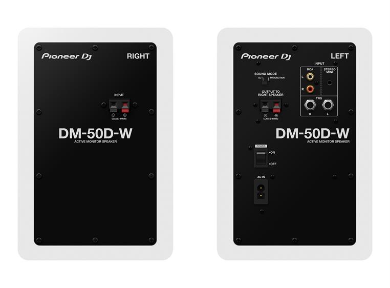 Pioneer DM-50D-W aktiv monitor hvit(par)