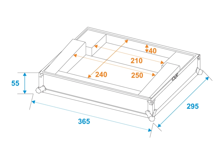 Roadinger Flightcase 1x Easy Show 