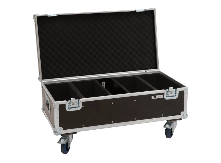 Roadinger Flightcase 4x Audience Blinder 2x100W with wheels 