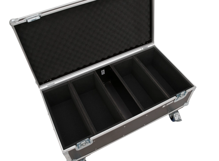 Roadinger Flightcase 4x Audience Blinder 2x100W with wheels 