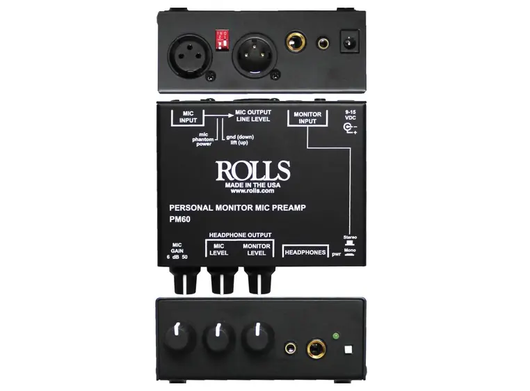 Rolls PM60 Personal Monitor Mic Preamp 
