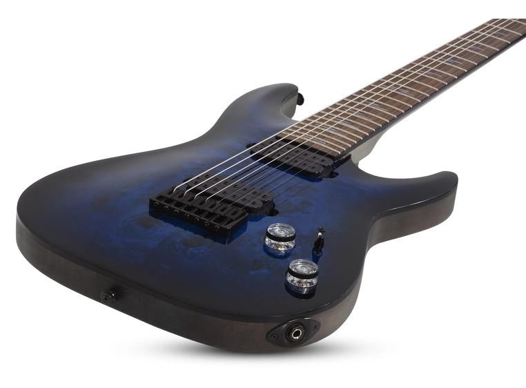 Schecter Omen Elite-7 (STBB) See-Thru Blue Burst 